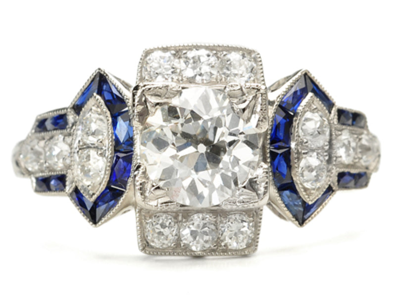 Sophisticated Medley - Diamond Sapphire Ring