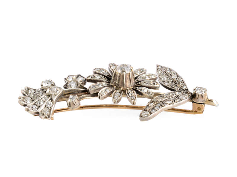 
                      
                        Antique Diamond Floral Bouquet Brooch
                      
                    