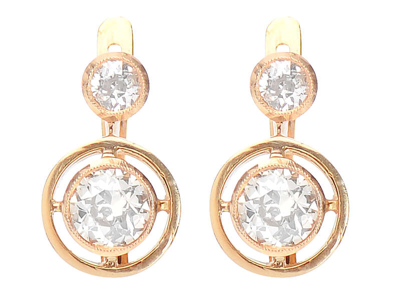 Art Deco Dazzlers - Diamond Set Earrings