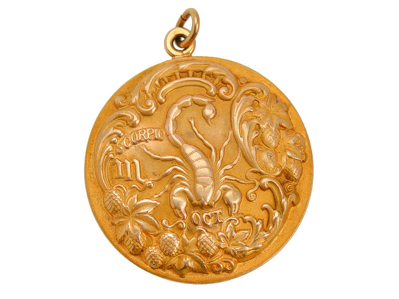 Antique Sloan & Co. Scorpio Zodiac Pendant