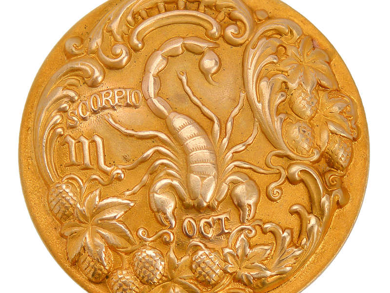 Antique Sloan & Co. Scorpio Zodiac Pendant