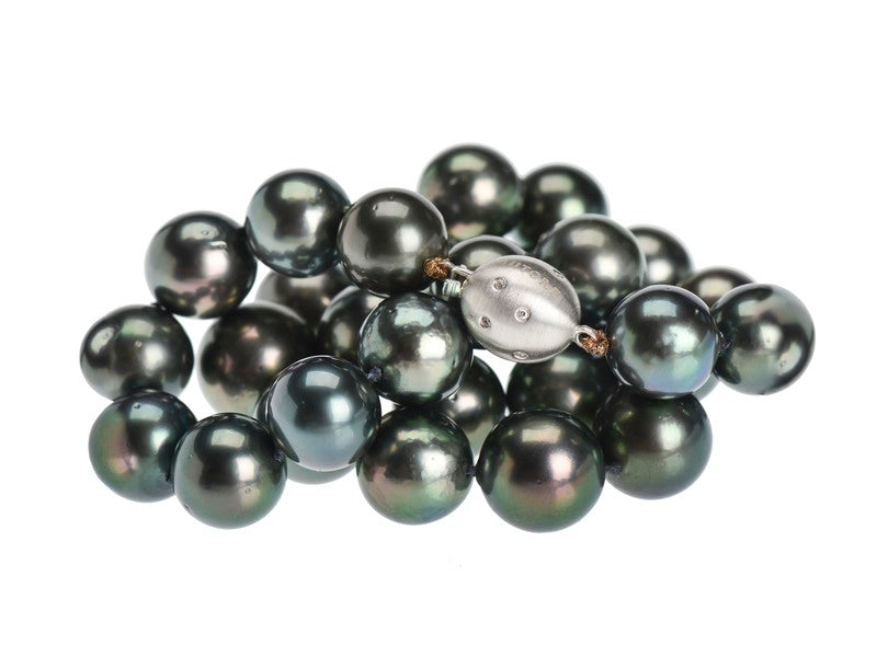 Exotic Tahitian Black Pearl Necklace