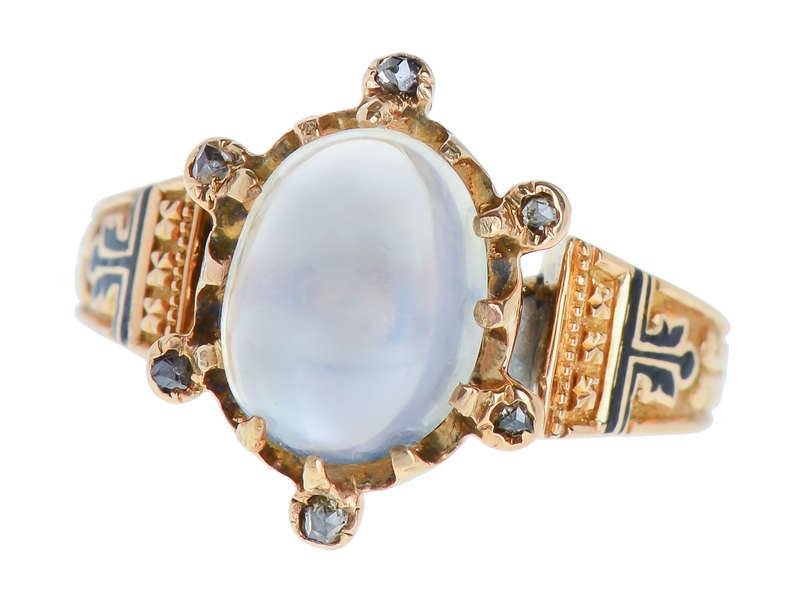 Flash Point - Victorian Blue Moonstone Ring