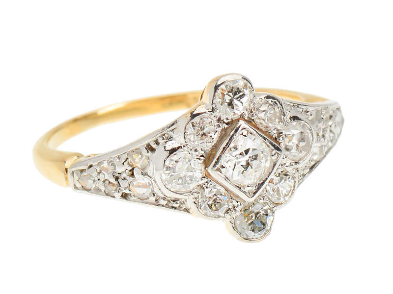 Rapture - Diamond Art Deco Engagement Ring