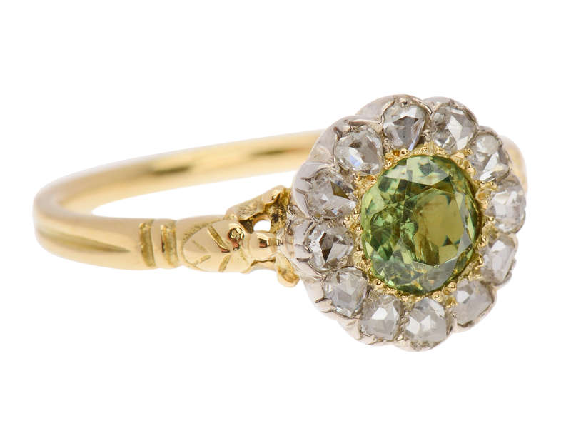 Lemon Lime Divine - Demantoid Garnet Ring