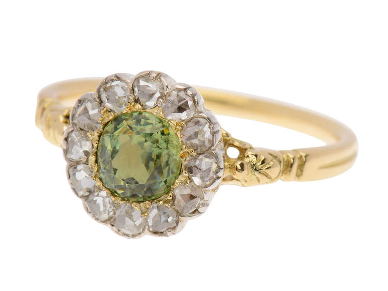 Lemon Lime Divine - Demantoid Garnet Ring