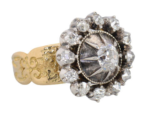 Georgian Era Diamond Starburst Ring