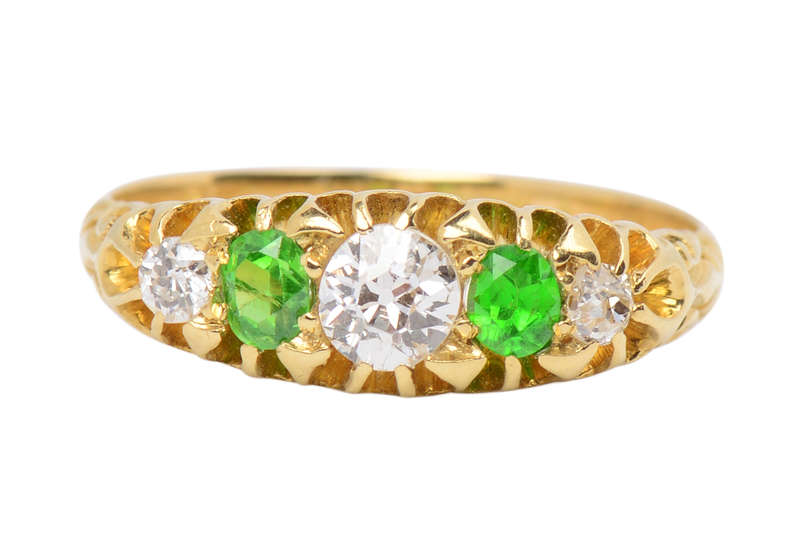 Demantoid Garnet Diamond Ring From 1898