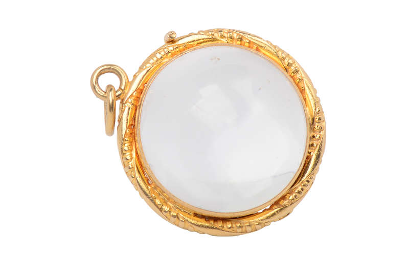 Past & Present - Vintage Rock Crystal Gold Locket