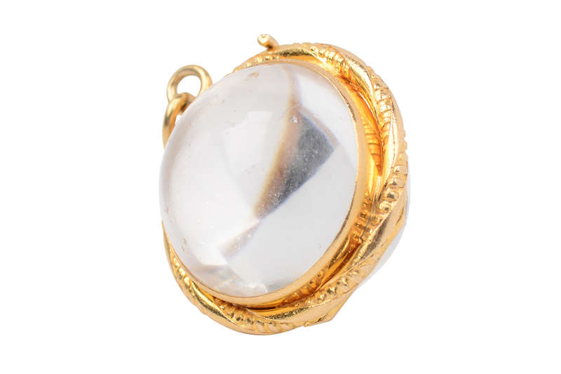 Past & Present - Vintage Rock Crystal Gold Locket