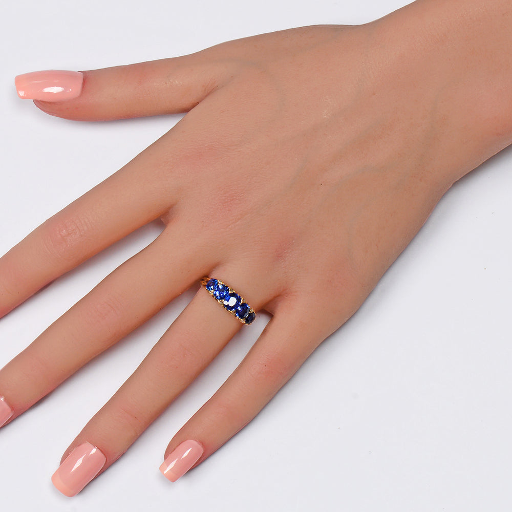 
                      
                        Mappin & Webb Antique Five Stone Sapphire Ring
                      
                    