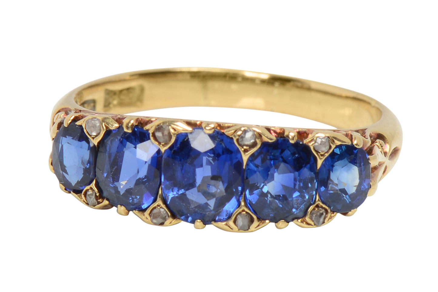 Mappin & Webb Antique Five Stone Sapphire Ring