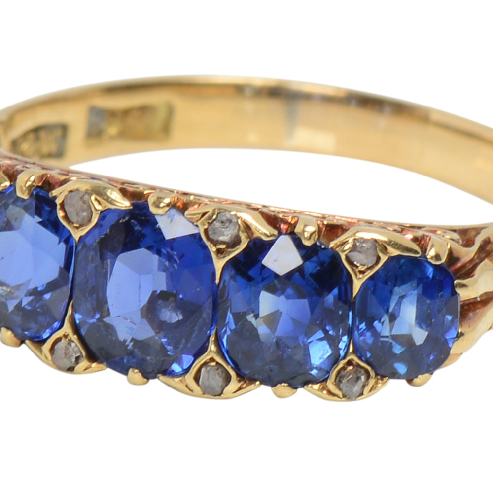 
                      
                        Mappin & Webb Antique Five Stone Sapphire Ring
                      
                    