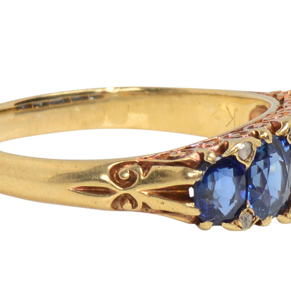 
                      
                        Mappin & Webb Antique Five Stone Sapphire Ring
                      
                    