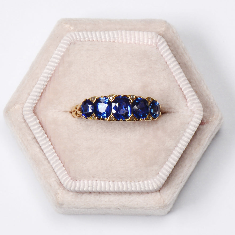 
                      
                        Mappin & Webb Antique Five Stone Sapphire Ring
                      
                    