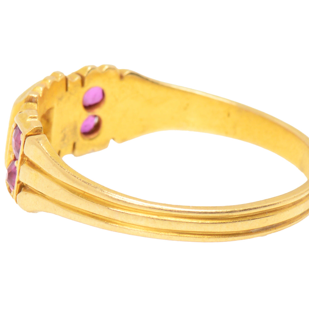 
                      
                        From 1890 - English Gold Ruby Diamond Ring
                      
                    