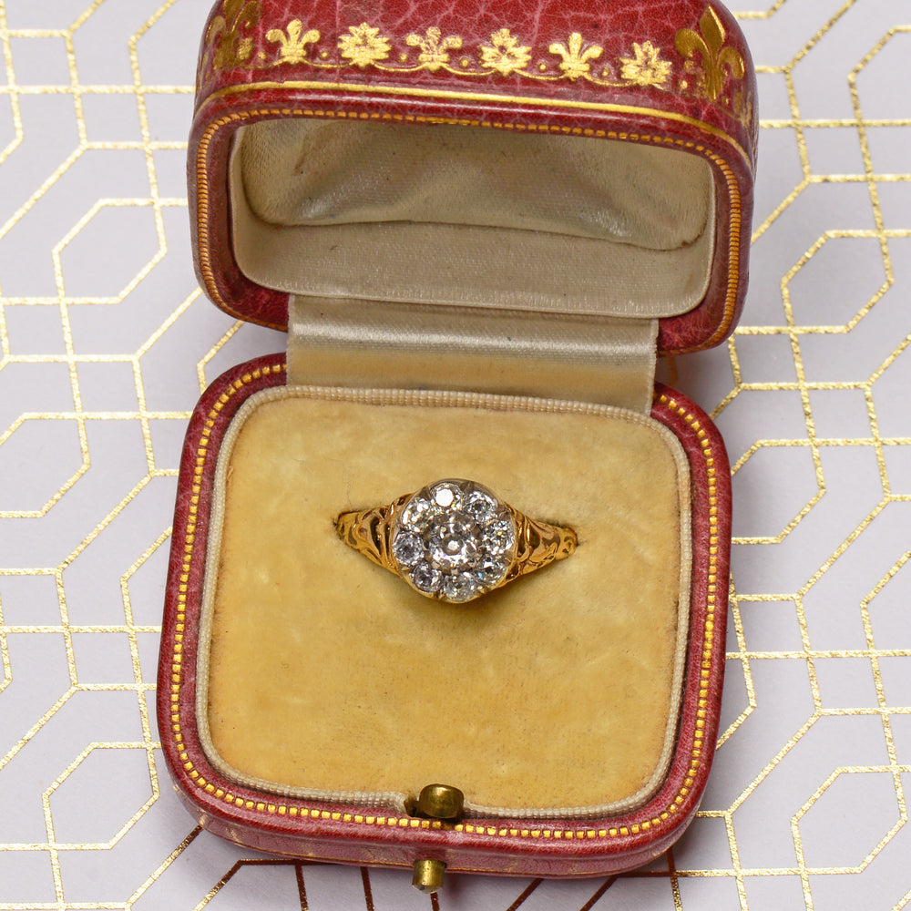 
                      
                        Razzmatazz Victorian Old Mine Cut Diamond Ring
                      
                    