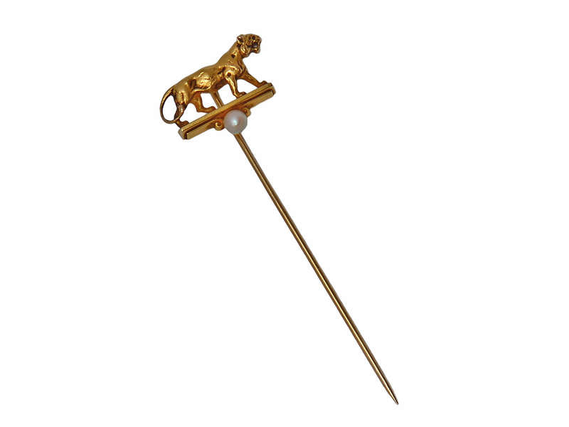 Henry Blank & Co. Gold Lioness Stickpin