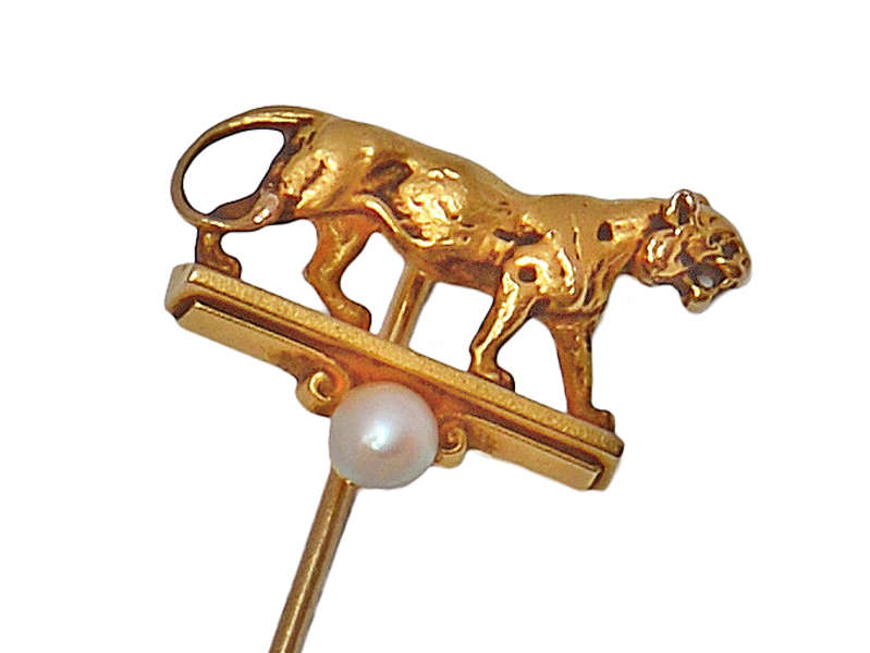 Henry Blank & Co. Gold Lioness Stickpin