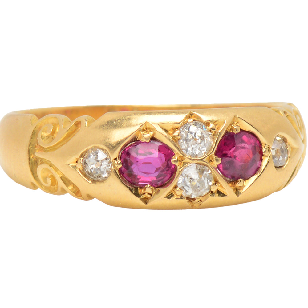 
                      
                        Ruby Diamond 18k Gold Ring From 1899
                      
                    