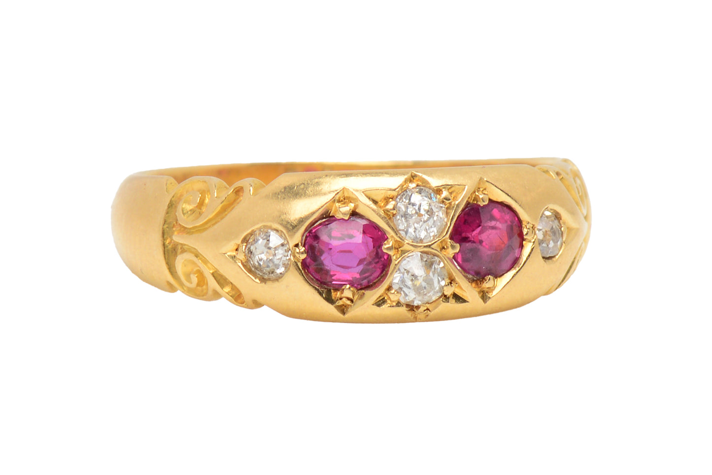 Ruby Diamond 18k Gold Ring From 1899