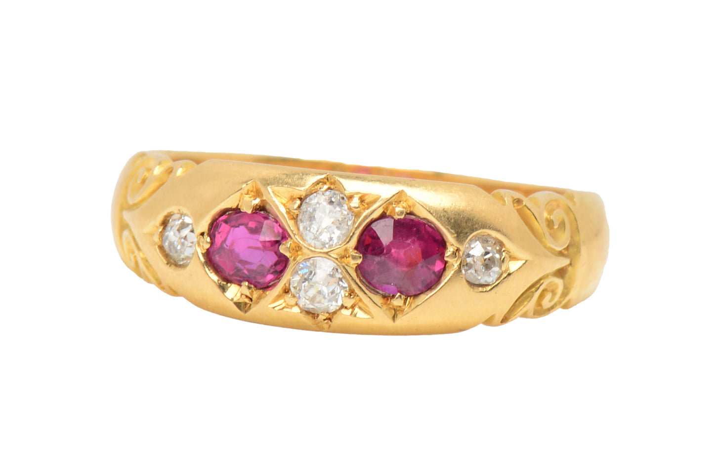 Ruby Diamond 18k Gold Ring From 1899