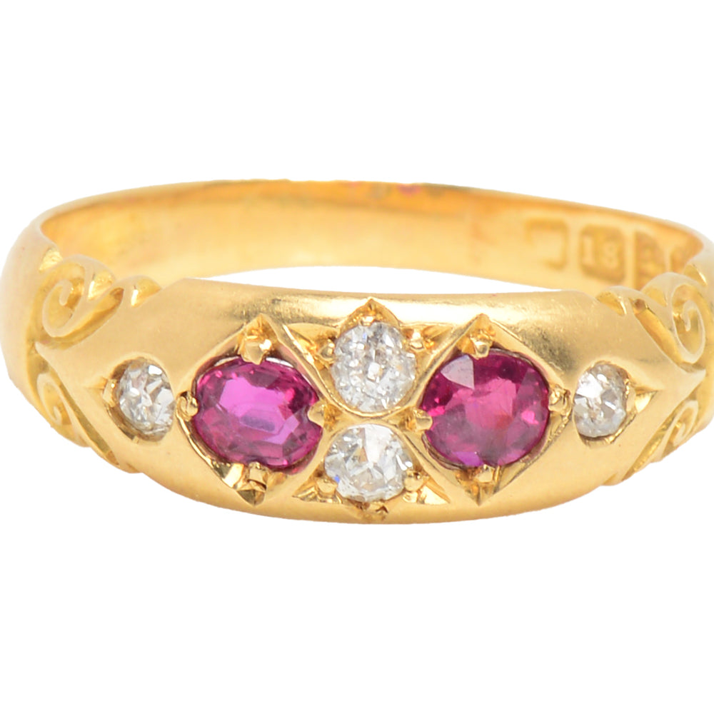 
                      
                        Ruby Diamond 18k Gold Ring From 1899
                      
                    