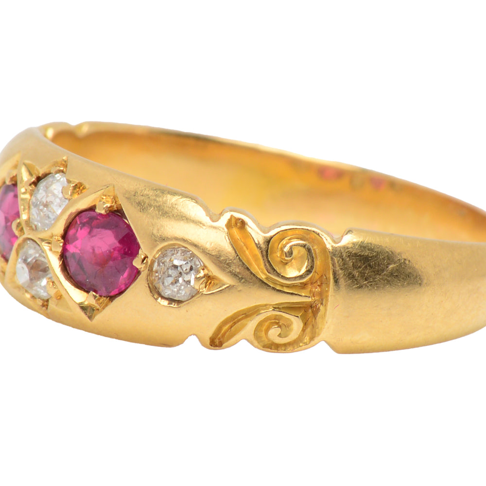 
                      
                        Ruby Diamond 18k Gold Ring From 1899
                      
                    