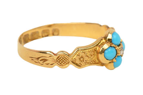 Forget Me Not Turquoise Ring of 1901