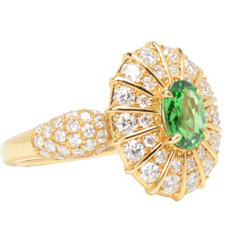 
                      
                        Enthralling Tsavorite Diamond Dinner Ring
                      
                    