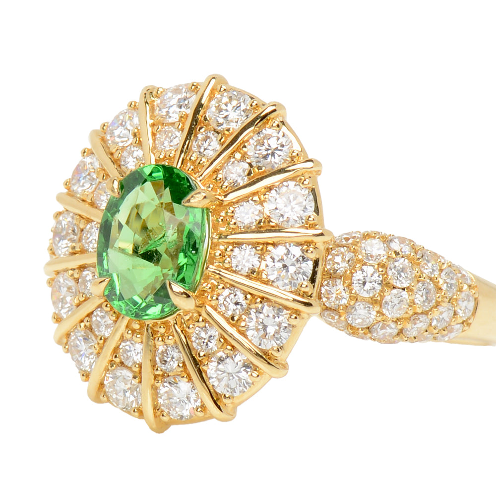 
                      
                        Enthralling Tsavorite Diamond Dinner Ring
                      
                    